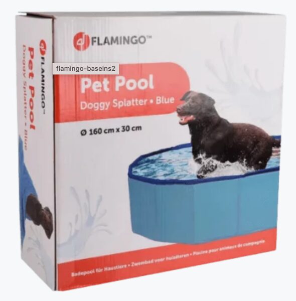 FLMG peldbaseins dzīvniekiem saliekams Doggy Splatter Pool Blue 160*30 cm 520350