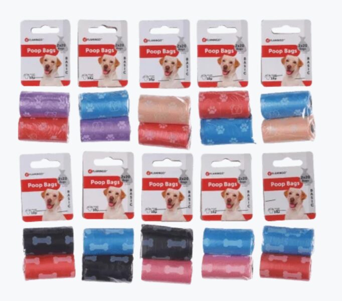 Ekskrementu savākšanas maisiņi “SPRING” krāsu asorti N2x20 15624