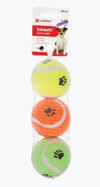 Rotaļlieta suņiem DT tennisball smash+squeaker 6.5 cm N3 asorti 45650 Iepakojumā 3 gab.