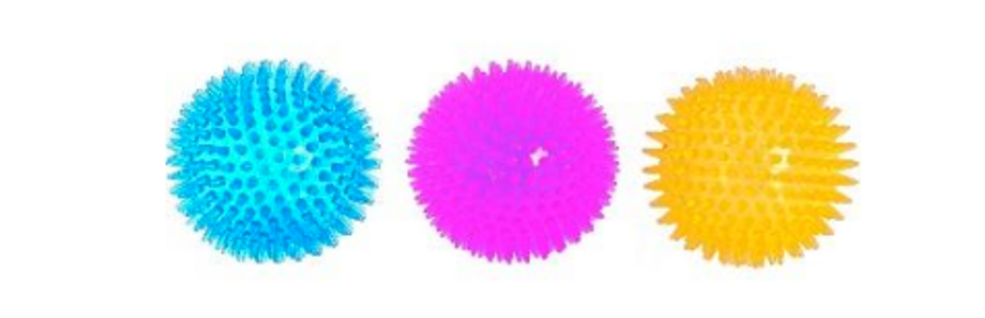 FLMG rotaļlieta suņiem TPR bumba ar adatām peldoša krāsu asorti iep.3 (10 cm) 1030984