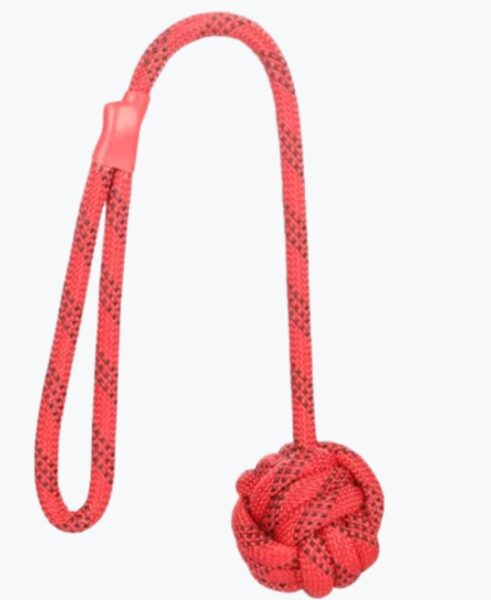 FLMG rotaļlieta suņiem DT Vokas aukla ar mezglu peldoša red/black iep.3 (49 cm) 521070