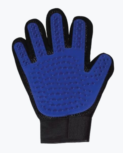 Cimds apmatojuma kopšanai ar silikona sariem melns/zils 24 cm 516668