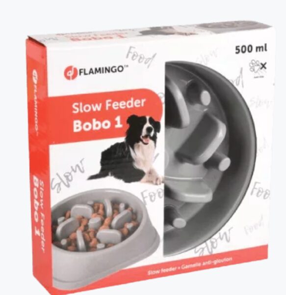 Slow feeding bowl for dogs made of plastic "BOBO" 17 cm 519733.