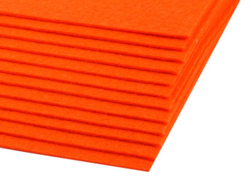 Craft Felt Sheets 20x30 cm orange reflective