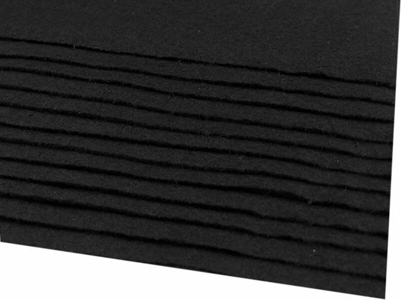 Filcis 20x30cm komplekts melns