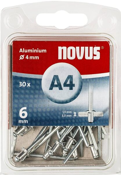 Novus rivet A2.4x6 ALU 30 Piece