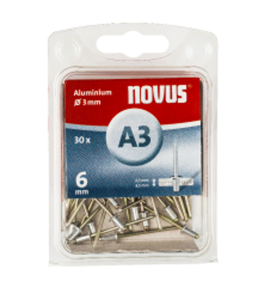 Novus rivet A3x6 ALU 60 Piece