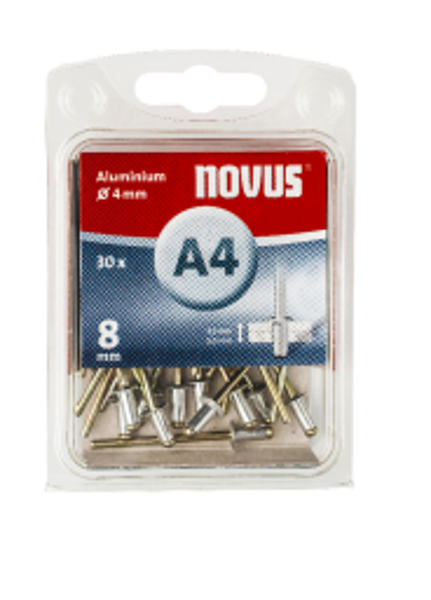 Novus kniedes A4x8 ALU 30 gab