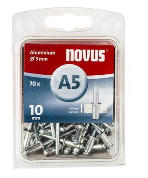 Novus kniedes A5x10 ALU 70 gab
