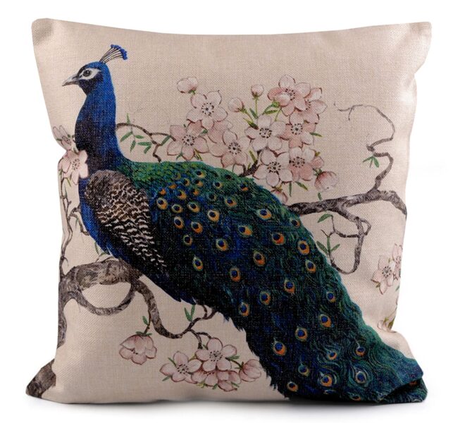 Cushion / Pillow Cover Peacock 45x45cm set