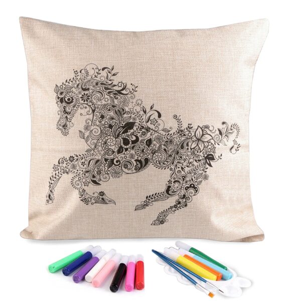 Krāsojama spilvendrāna DIY Art Coloring Pillow Cover