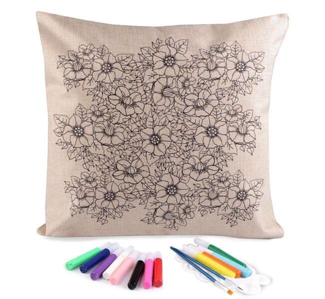 Krāsojama spilvendrāna DIY Art Coloring Pillow Cover