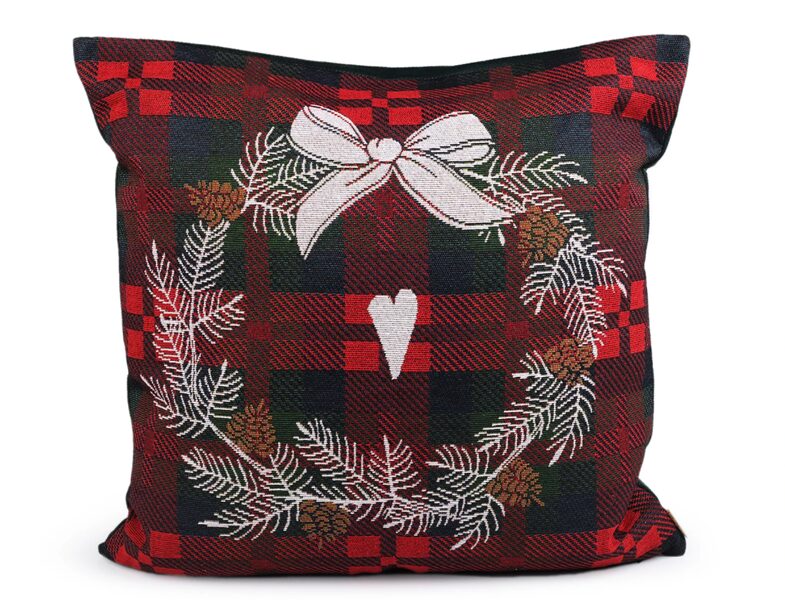 Ziemassvētku gobelēna spilvendrāna 46x46cm