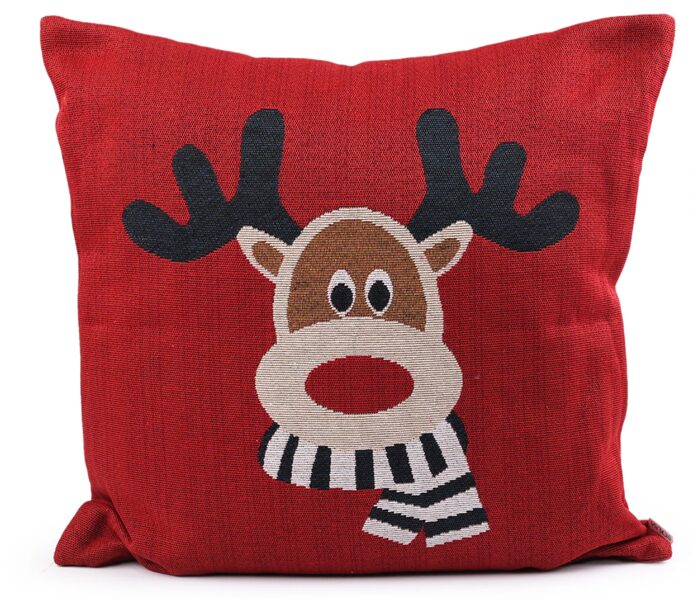 Ziemassvētku gobelēna spilvens / spilvendrāna, bērnu zīmējums 45x45cm