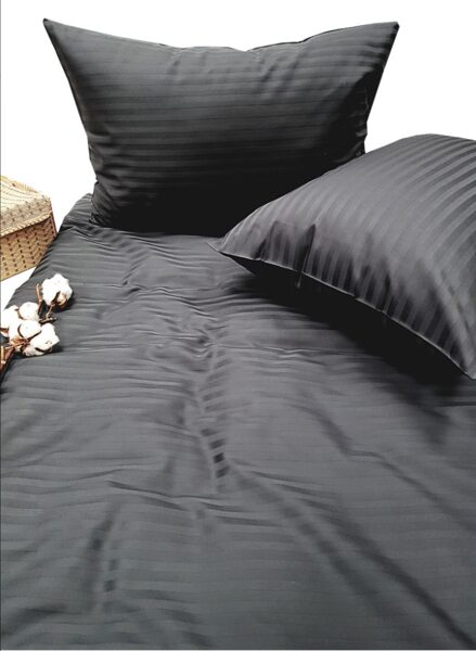 Satin bedspread stripe satin iron grey