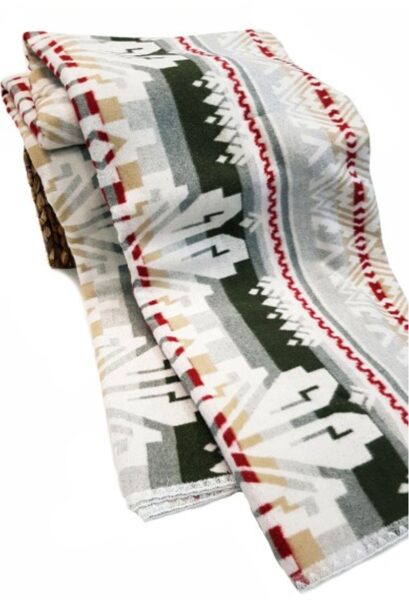 Cotton blanket/throw classica khaki 140X205 CM