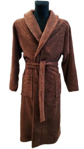 Terry cloth bathrobe solo chocolate