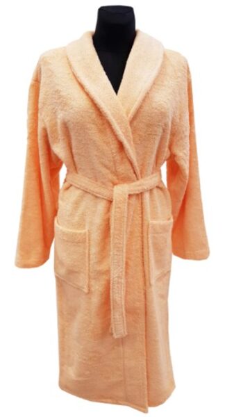 Terry cloth bathrobe solo coral