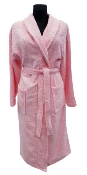 Terry cloth bathrobe solo pink