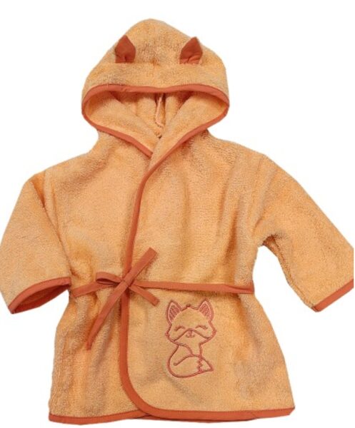 Bērnu halāts ar ausīm un izšuvumu kaķis coral