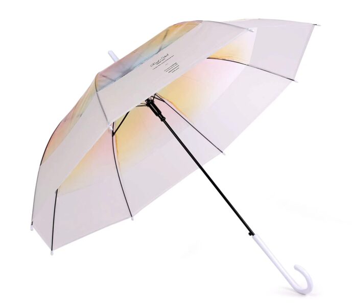  Dāmu / meiteņu caurspīdīgais automātiski atveramais lietussargs