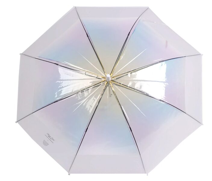  Dāmu / meiteņu caurspīdīgais automātiski atveramais lietussargs