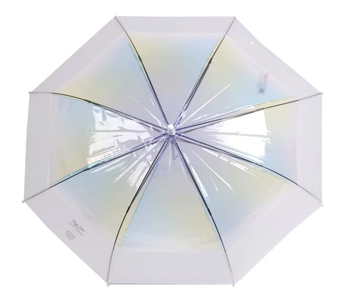  Dāmu / meiteņu caurspīdīgais automātiski atveramais lietussargs