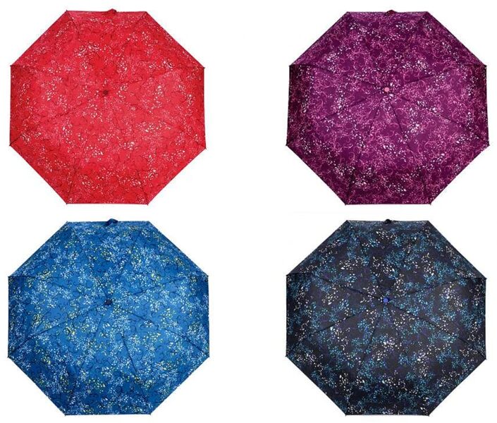  Dāmu automātiski atverams saliekamais lietussargs