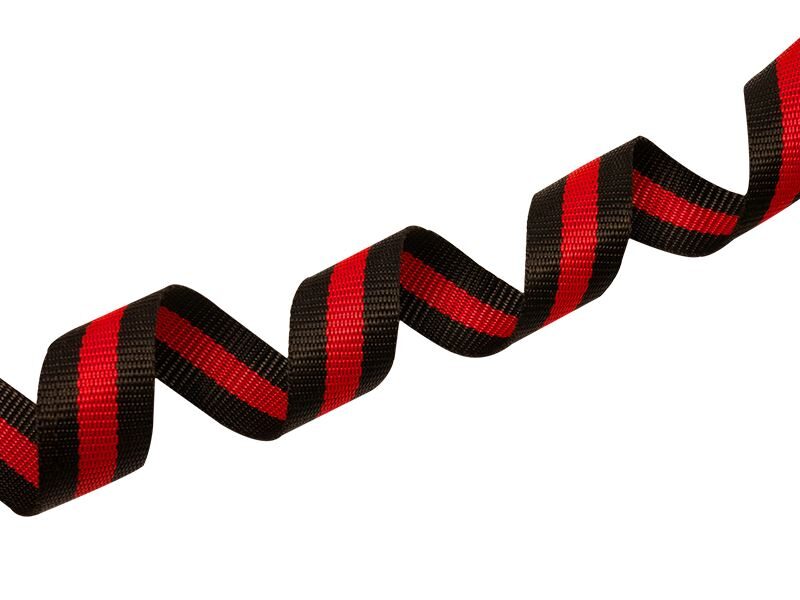 Polipropilēna lenta divkrāsu 30mm 50 m sarkana-melna