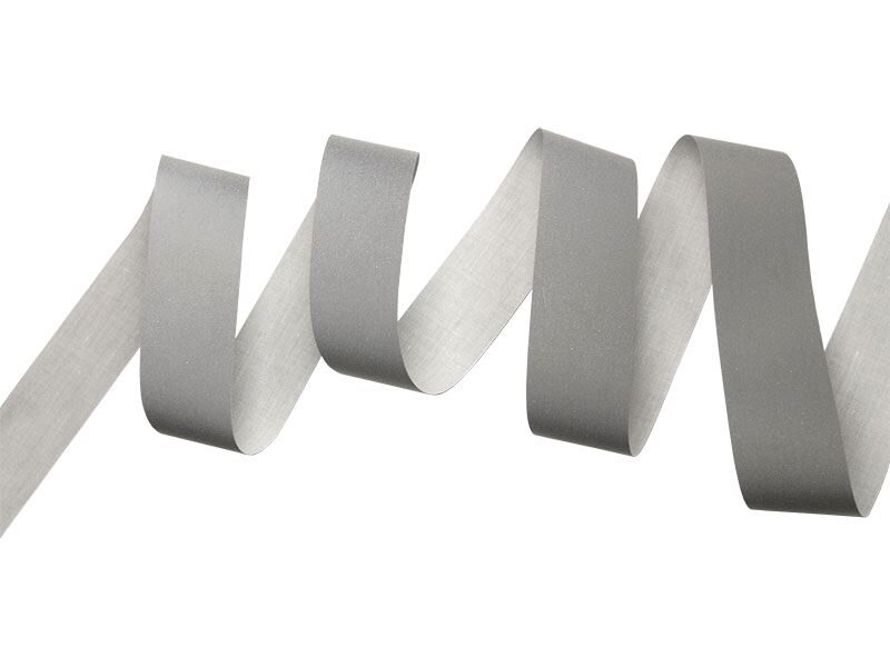 Atstarojoša poliestera lenta 30 mm pelēka 100 m