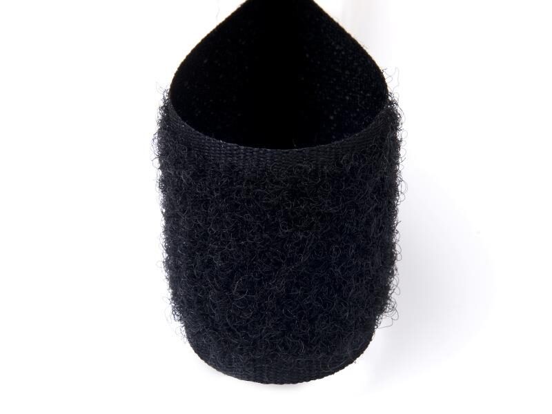 Velcro lenta - mīkstā daļa melna 100 mm