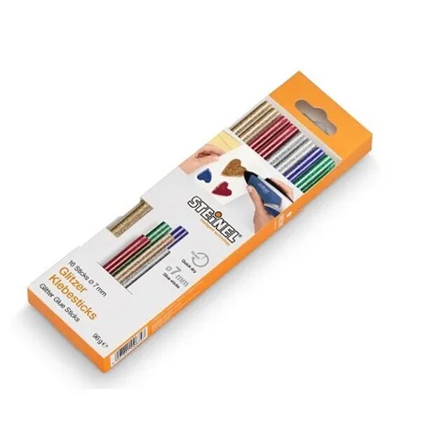 Steinel līmes stienīši krāsaini ar spīdumiem, 16 gab., Ø7mm