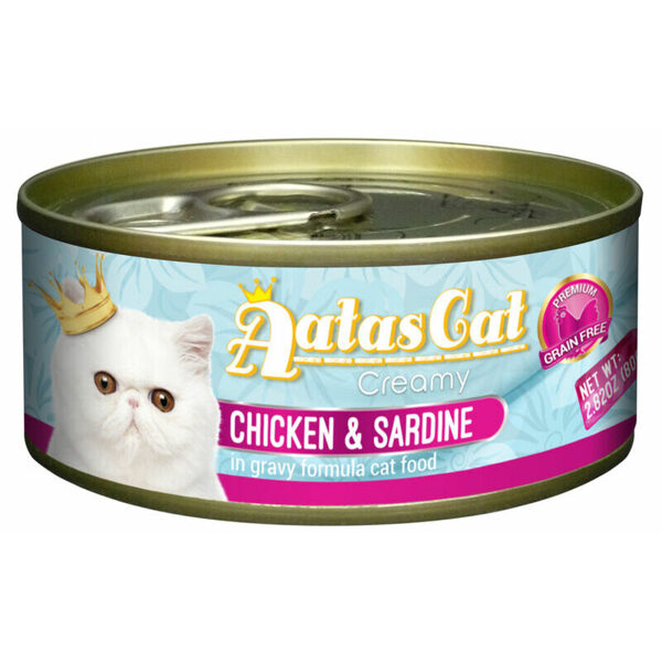 Aatas Cat Creamy Chicken&Sardine 80g konservi kaķiem