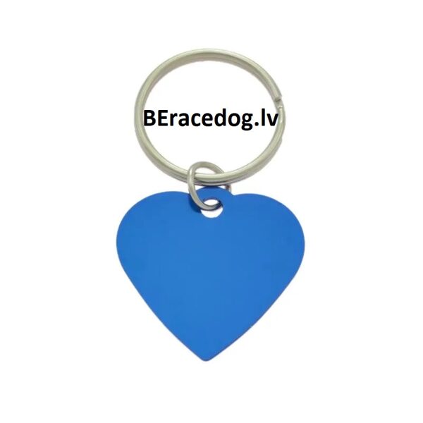 Aluminum Heart-Shaped Pet ID Tag BLUE set