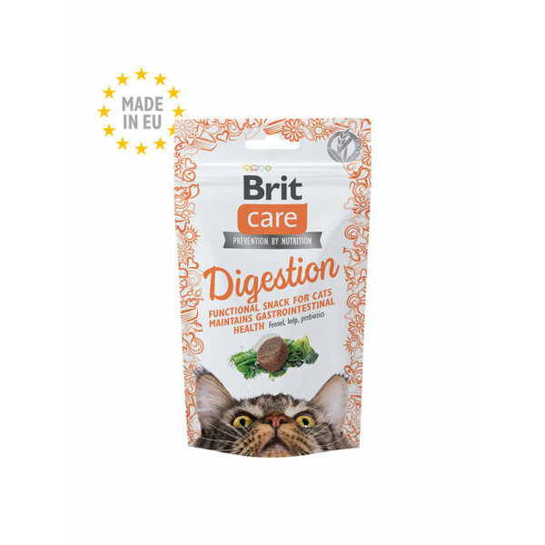 Brit Care Cat Snack Digestion 50 g papildbarība kaķiem