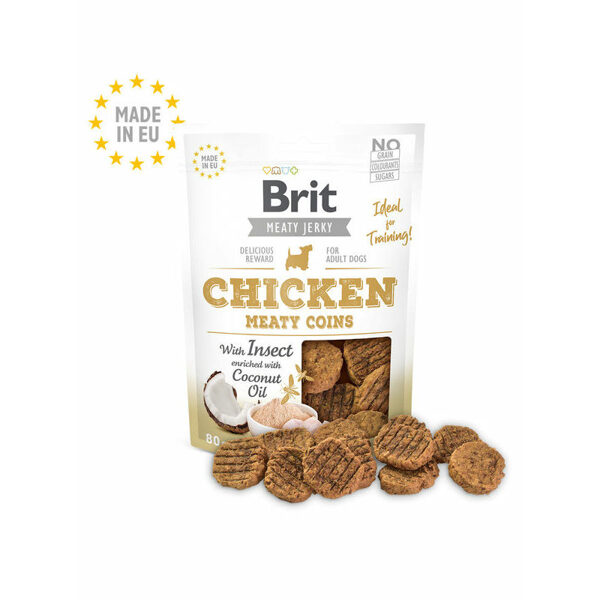  Brit Jerky Chicken Meaty Coins Snack 80 g kārums suņiem
