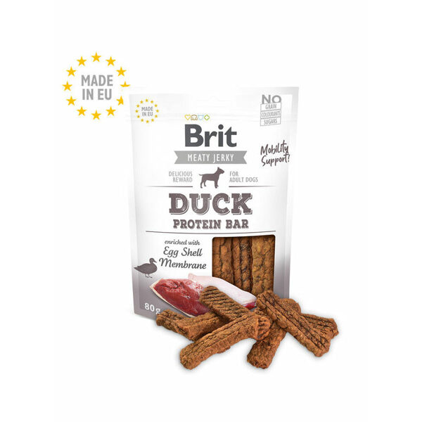 Brit Jerky Duck Protein Bar Snack 80 g kārums suņiem