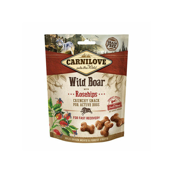 CARNILOVE Dog Wild Boar with Rosehips with fresh meat 200g kārums suņiem