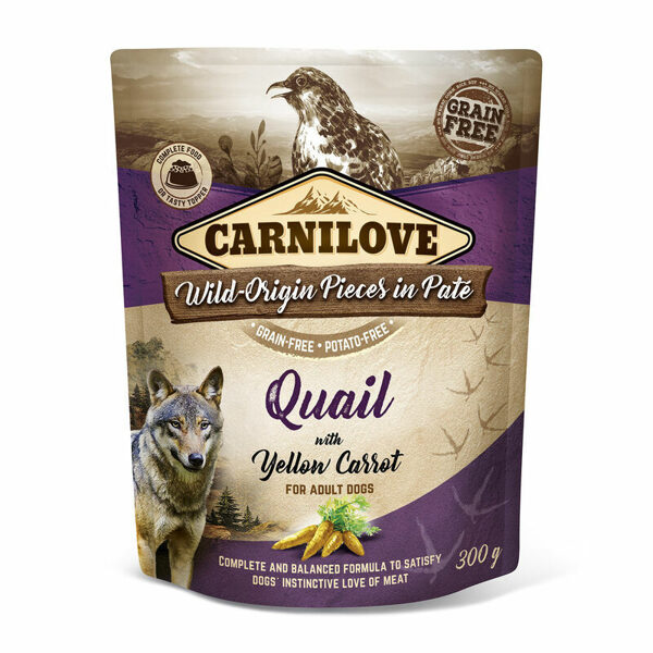 Carnilove Pate Quail with Yellow Carrot 300g