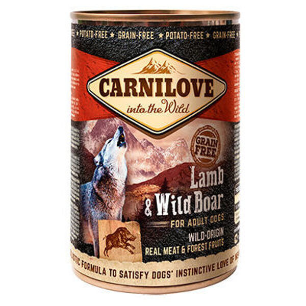 Carnilove Wild Meat Lamb & Wild Boar 400g konservi suņiem
