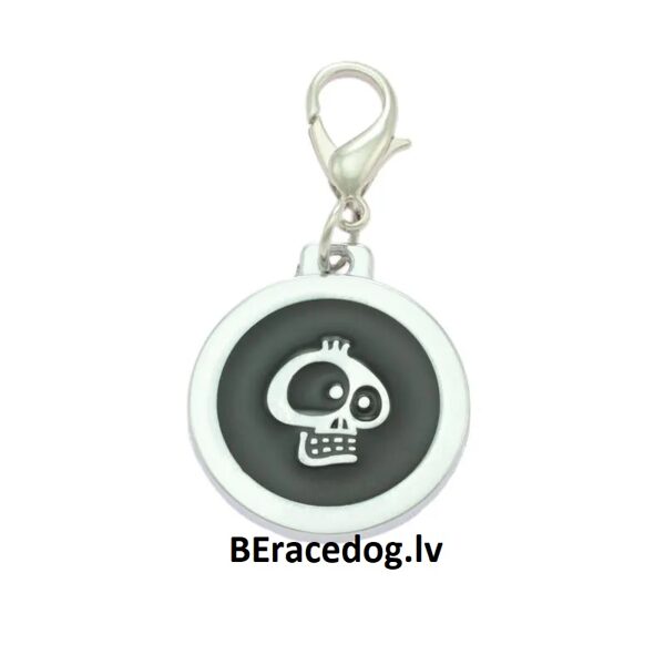 Suņu ID kulons SKELETIŅŠ melns komplekts