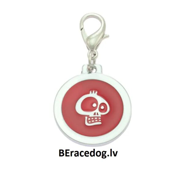 Suņu ID kulons SKELETIŅŠ sarkans komplekts