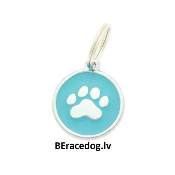Suņu ID kaklasiksnas kulons ĶEPA zila komplekts