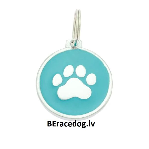 Suņu ID kulons / kaklasiksnas kulons ĶEPA zila komplekts