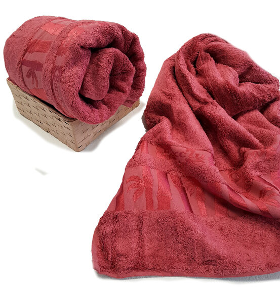 Bambusa dvielis 70x140 cm Merlot