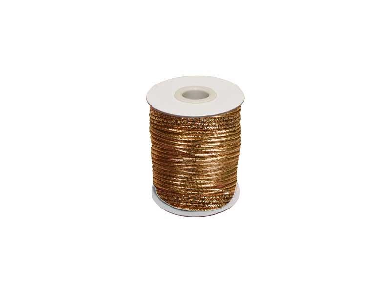 Elastic polyester cord 1,5 mm gold 50 m