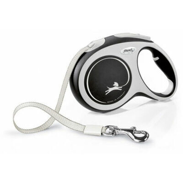 Flexi New Comfort L lente 5 m, black pavada suņiem