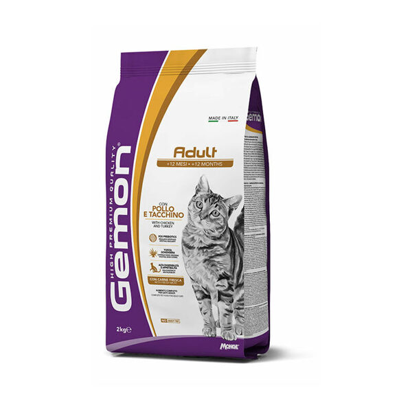 GEMON Cat Adult with chicken and turkey 2 kg