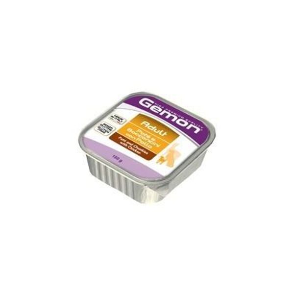 GEMON Dog pate & chunkies Adult with chicken 0.150kg konservi suņiem