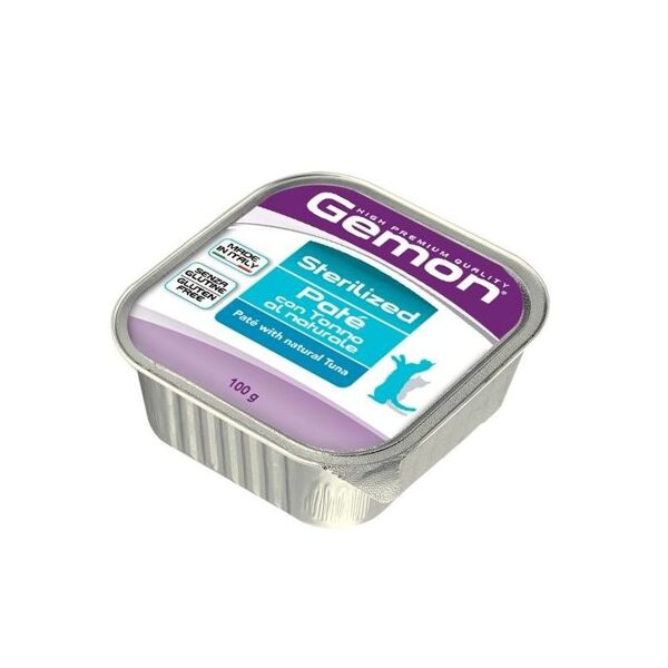 GEMON Wet Cat patee Sterilized with tuna 100 g pastēte kaķiem